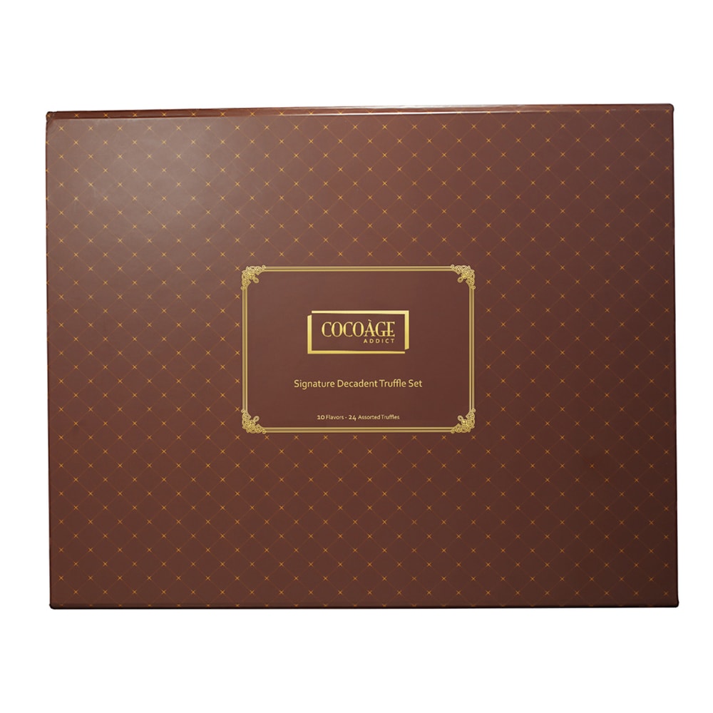 Signature Decadent Truffle Set - 24 Piece Assorted Truffles - Cocoage Addict box